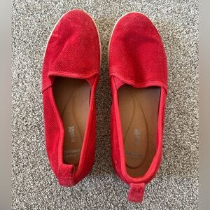 Clarks Vibrant Red Casual Slip-Ons